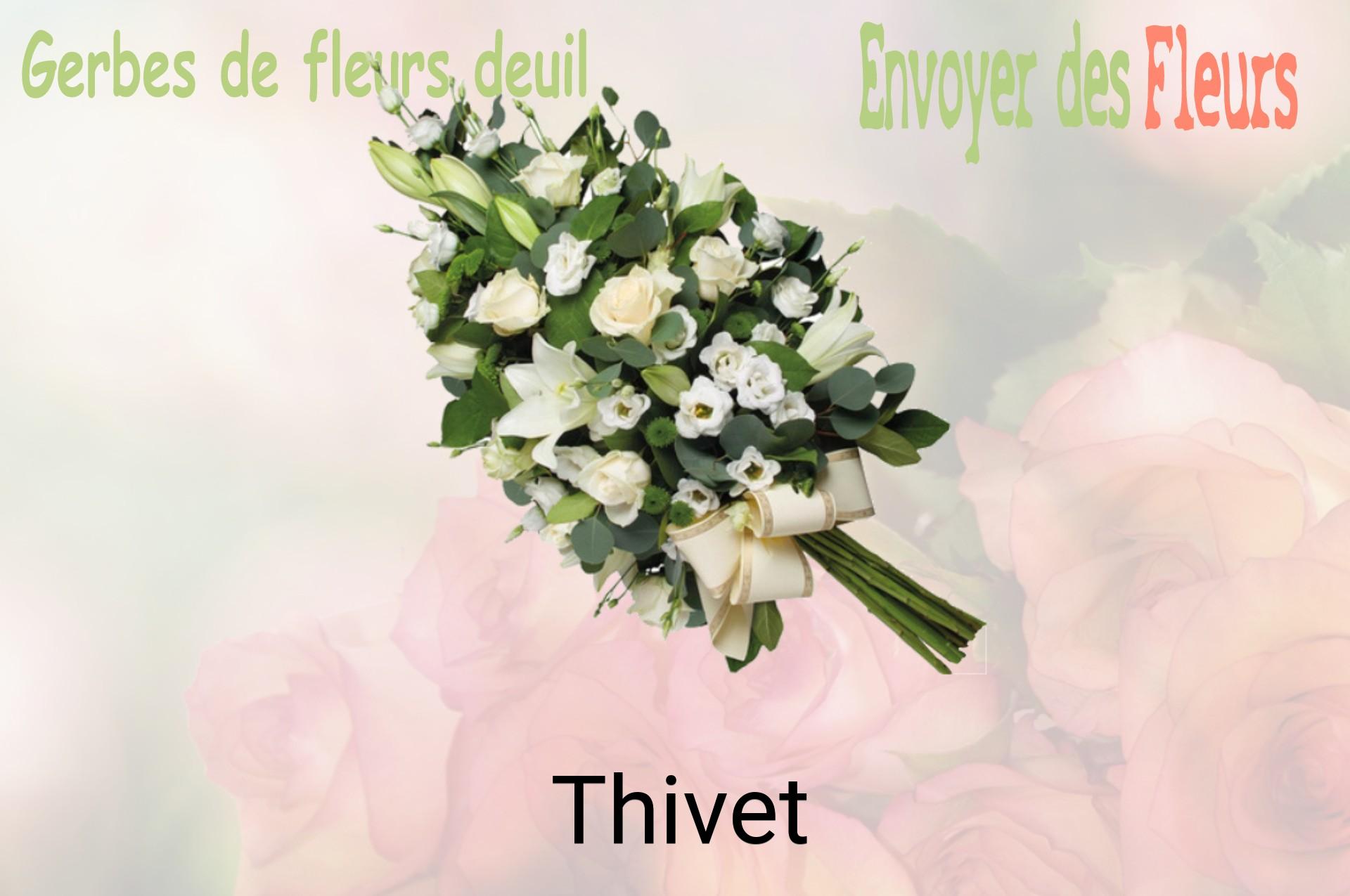Gerbe de fleurs de deuil livrée à Thivet